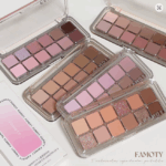 12-Farben-Lidschatten-Palette mit niedriger Sättigung, komplett mattierter Tee, Aprikosen-Augen-Make-up-Palette, tägliches Erd-Make-up, langanhaltende Lidschatten
