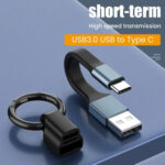 Ultra Short Keychain USB Data Cable 3.1A Max Fast Charging Cable Micro