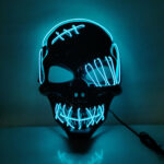 Halloween Scary One-Eyed Pirate Mask Cosplay Led Mask – Bild 8