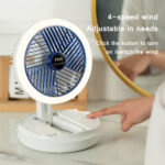 4 Speed Adjustable USB Charging Foldable Table Fan – Bild 2