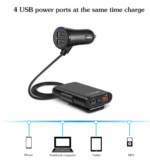 Back Seat QC3.0 2.4A3.1A 4 USB Car Charger With Cable A Clip