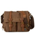 Canvas Leather Fashion Messenger Bag For Men – Bild 8