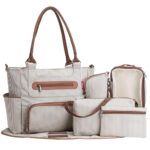 Windeltasche mit großer Kapazität für Mama und Baby (Weiß)