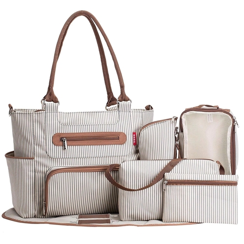 1473748823258.jpg Windeltasche mit großer Kapazität für Mama und Baby (Weiß) – Bild 1