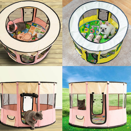 1615190913096.jpg Portable Pet House Oxford Cloth Crate Room Playing – Bild 1