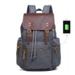 Fashion Contrast Color Canvas Backpack For Men And Women – Bild 5