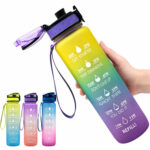 1L Tritan Water Bottle With Time Marker Bounce Cover – Bild 2