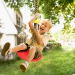Plastic Children's Swing Play Equipment Outdoor Kid Toy