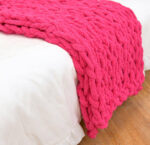 Handmade Coarse Yarn Knitted Chenille Rod Knitted Blanket – Bild 5