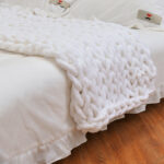 Handmade Coarse Yarn Knitted Chenille Rod Knitted Blanket – Bild 6