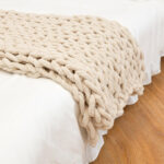 Handmade Coarse Yarn Knitted Chenille Rod Knitted Blanket – Bild 3