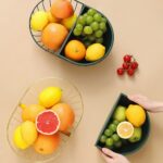 Metal Hollowed Out Fruit Vegetable Snack Tray Bowl Basket – Bild 2