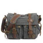 Canvas Leather Fashion Messenger Bag For Men – Bild 9