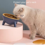 Cat Dog Bowl With Stand Pet Feeding Food Bowls – Bild 2