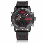 Leather Band Fashion Sport Quartz Watch For Men