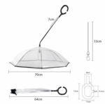 Hot Selling Transparent Pet Supplies Adjustable Pet Umbrella – Bild 4