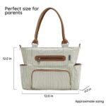 Windeltasche mit großer Kapazität für Mama und Baby (Weiß) – Bild 4