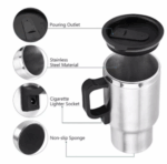 Stainless Steel Vehicle Heating Cup Electric Car Kettle – Bild 8