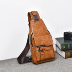Men Cross Body Bag Sling Backpack Fashion Retro Travel Male Side – Bild 2