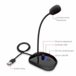 Gooseneck Computer Microphone USB Sound Card Monitor – Bild 2