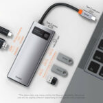 5 In 1 Multifunctional Type C HUB Docking Station Gray – Bild 3