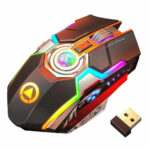 Color Wireless Gaming RGB Rechargeable Mute Button Mouse – Bild 4