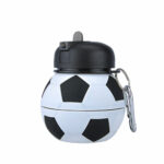 Football Soccer Silicone Water Bottle with Straw Foldable – Bild 7