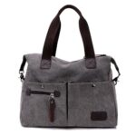 High Quality Solid Color Canvas Handbag For Women – Bild 3