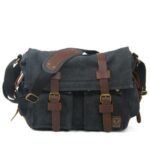 Canvas Leather Fashion Messenger Bag For Men – Bild 7