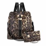 Fashionable Simple Women's Printed Leather Backpack – Bild 2