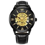 Automatic Mechanical Watch For Men With Leather Band