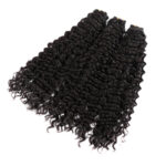 Premium #1B Natural Black Deep Curly Tape In Hair Extensions | 100% – Bild 2