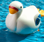 Baby Bath Toys Cute Cartoon Goose Dolphin Swimming Wind-up Clockwork – Bild 3