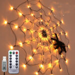Halloween Led Spider Web String Light 5v Remote Control – Bild 4