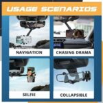 Rotatable Retractable Rearview Mirror Phone Holder For Car – Bild 6