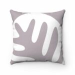 Abstract Pink Leaf Double Sided Print Faux Suede Home Decor Cushion – Bild 2
