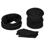 Mens Winter Beanie Hat And Neck Scarf Warmer Touch Screen Gloves Set – Bild 9