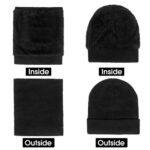 Mens Winter Beanie Hat And Neck Scarf Warmer Touch Screen Gloves Set – Bild 10
