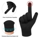 Mens Winter Beanie Hat And Neck Scarf Warmer Touch Screen Gloves Set – Bild 13