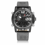 Leather Band Fashion Sport Quartz Watch For Men – Bild 4