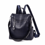 High Quality Solid Color Leather Backpack For Women – Bild 5