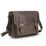 Dark Brown High Quality Leather Messenger Bag For Men – Bild 5