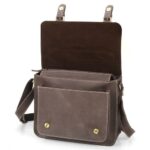 Dark Brown High Quality Leather Messenger Bag For Men – Bild 3