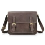 Dark Brown High Quality Leather Messenger Bag For Men