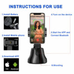 Auto Smart Shooting Selfie Stick 360° Object Tracking Holder – Bild 5