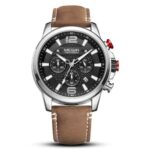 Leather Band Sports Quartz Watch For Men – Bild 4