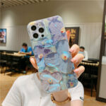 Oil Painting Purple And Blue Daisy Flower Phone Case – Bild 4