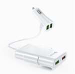 Back Seat QC3.0 2.4A3.1A 4 USB Car Charger With Cable A Clip – Bild 9