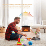 Electric Fireplace Heater LED Flame Effect Stove – Bild 3