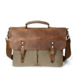 Mixed-Color Canvas Messenger Bag For Men – Bild 3